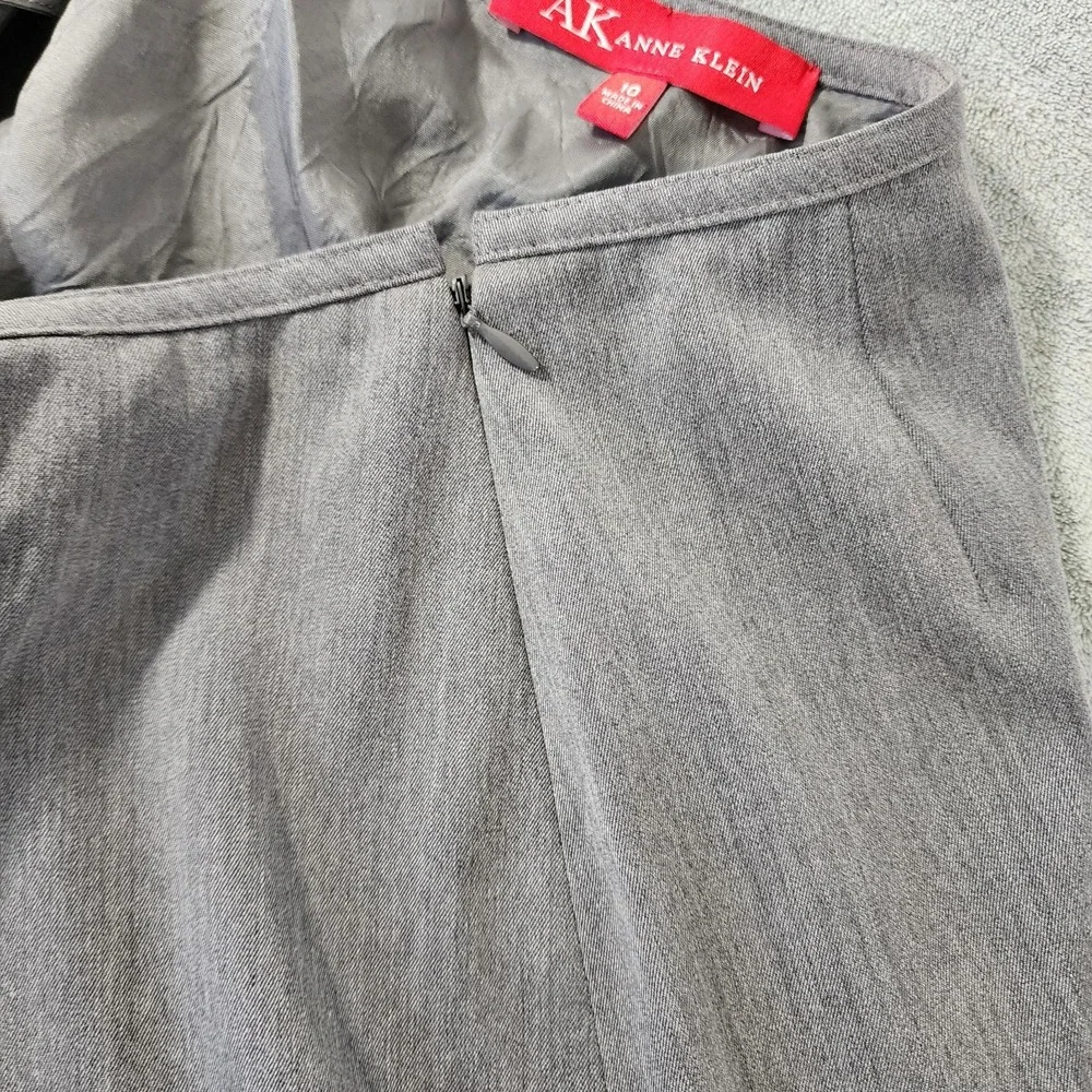 Anne Kline  Pencil Skirt Women's Size‎ 10 Gray Classic Business Casual Side Zip